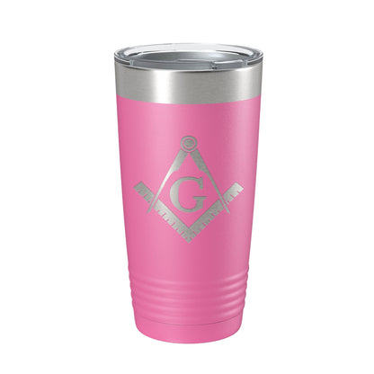 Freemason Tumbler Symbol Travel Mug Gift Insulated Laser Engraved Coffee Cup Compass Square 20 oz-11