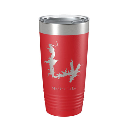 Medina Lake Map Tumbler Travel Mug Insulated Laser Engraved Coffee Cup Texas 20 oz-10