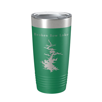 Broken Bow Lake Map Tumbler Travel Mug Insulated Laser Engraved Coffee Cup Oklahoma 20 oz-9