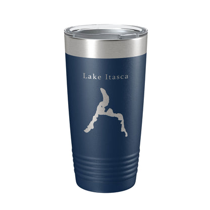Lake Itasca Map Tumbler Travel Mug Insulated Laser Engraved Coffee Cup Minnesota 20 oz-8