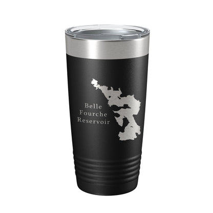 Belle Fourche Reservoir Tumbler Lake Map Travel Mug Insulated Laser Engraved Coffee Cup South Dakota 20 oz-5