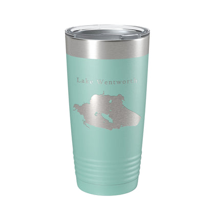 Lake Wentworth Map Tumbler Travel Mug Insulated Laser Engraved Coffee Cup New Hampshire 20 oz-12