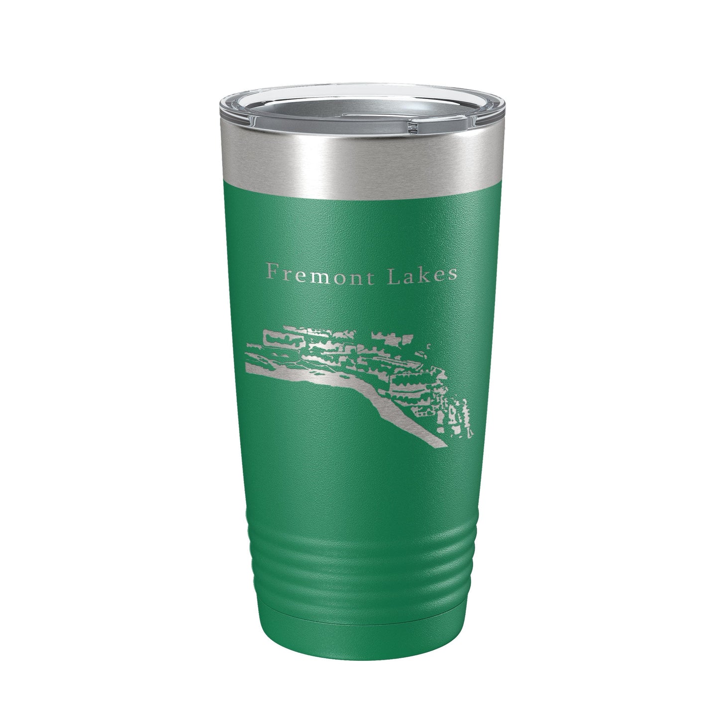 Fremont Lakes Map Tumbler Travel Mug Insulated Laser Engraved Coffee Cup Platte River Nebraska 20 oz-9