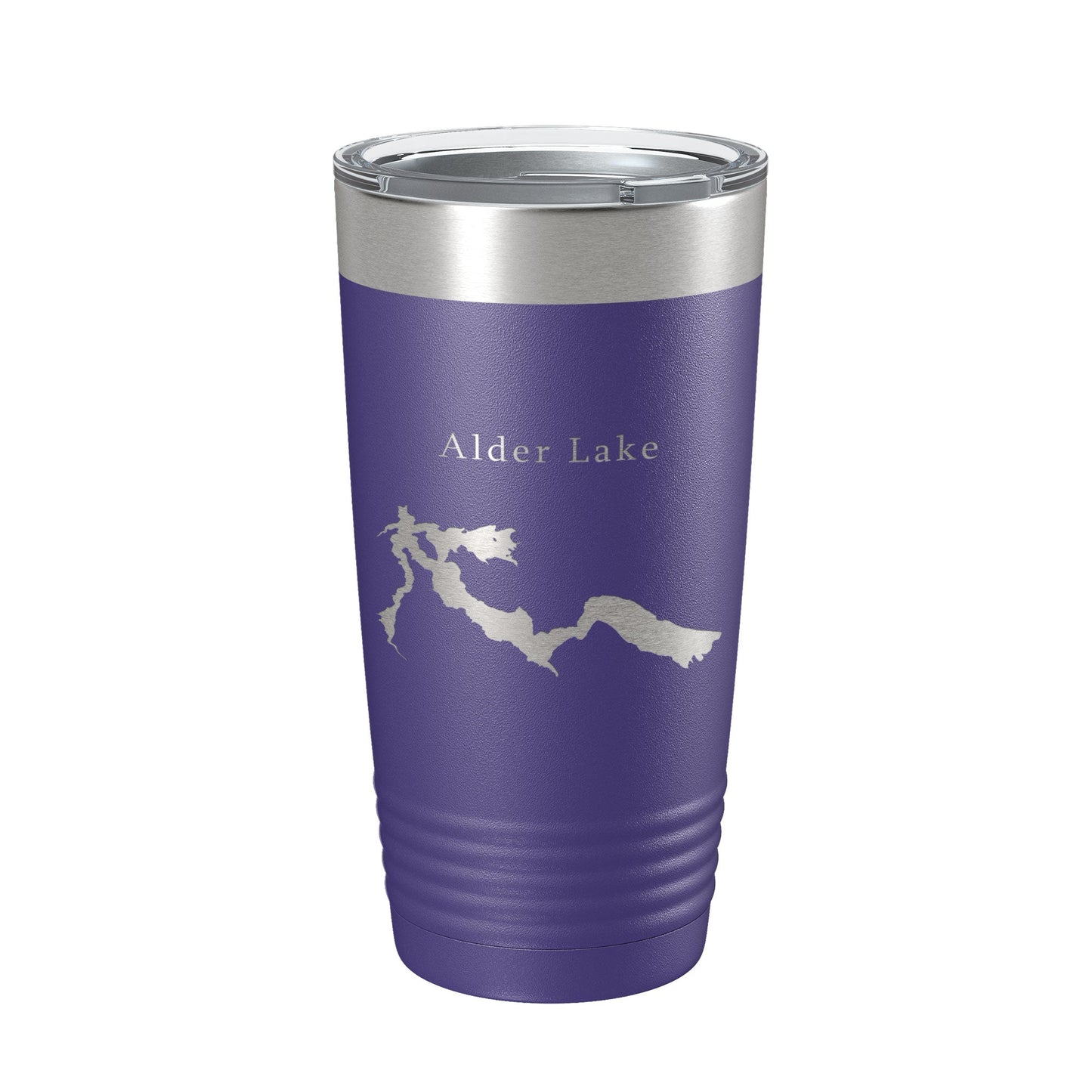 Alder Lake Map Tumbler Travel Mug Insulated Laser Engraved Coffee Cup Washington 20 oz-15