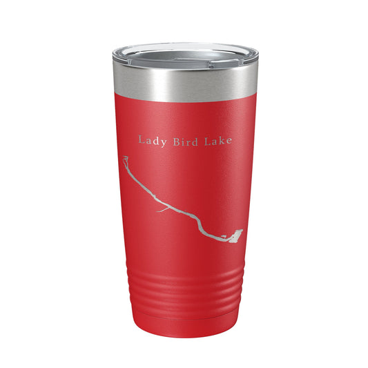 Lady Bird Lake Map Tumbler Travel Mug Insulated Laser Engraved Coffee Cup Austin Texas 20 oz-10