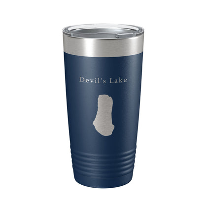 Devil's Lake Spirit Map Tumbler Travel Mug Insulated Laser Engraved Coffee Cup Baraboo Wisconsin 20 oz-2