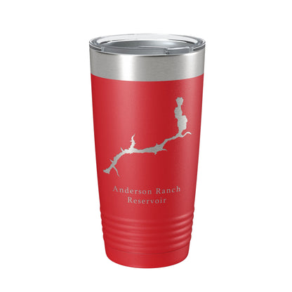 Anderson Ranch Reservoir Tumbler Lake Map Travel Mug Insulated Laser Engraved Coffee Cup South Fork Boise River Idaho 20 oz-10