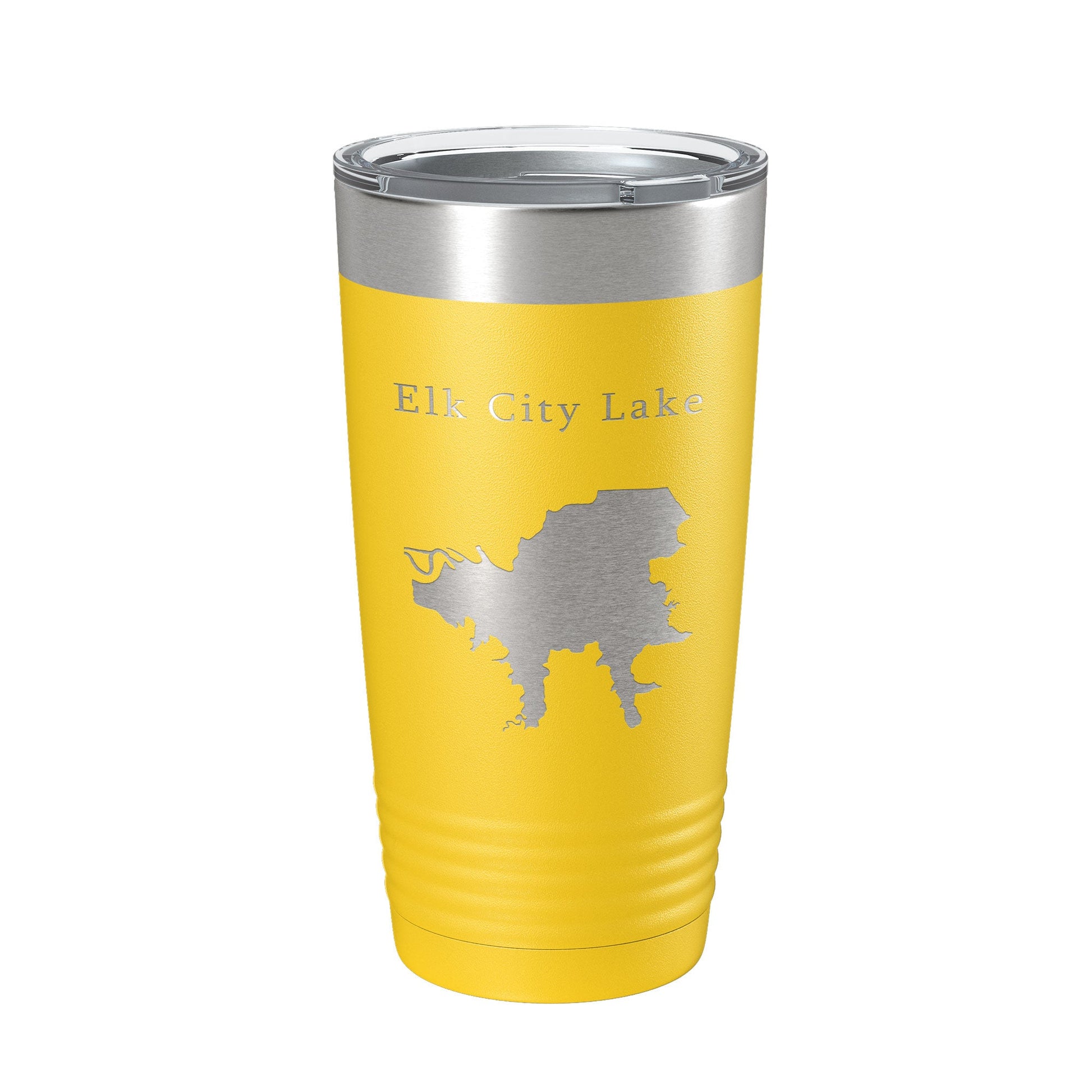 Elk City Lake Map Tumbler Travel Mug Insulated Laser Engraved Coffee Cup Kansas 20 oz-4