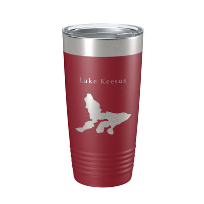 Lake Keesus Map Tumbler Travel Mug Insulated Laser Engraved Coffee Cup Wisconsin 20 oz-18