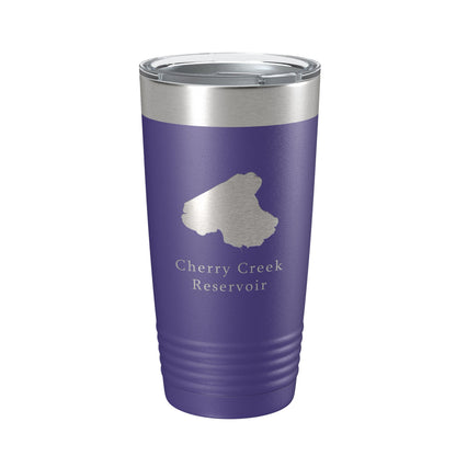 Cherry Creek Reservoir Tumbler Lake Map Travel Mug Insulated Laser Engraved Coffee Cup Colorado 20 oz-15