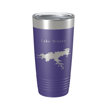 Lake Wister Map Tumbler Travel Mug Insulated Laser Engraved Coffee Cup Oklahoma 20 oz-15
