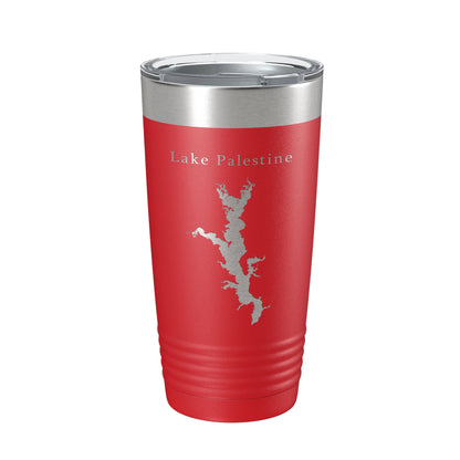 Lake Palestine Map Tumbler Travel Mug Insulated Laser Engraved Coffee Cup Texas 20 oz-10