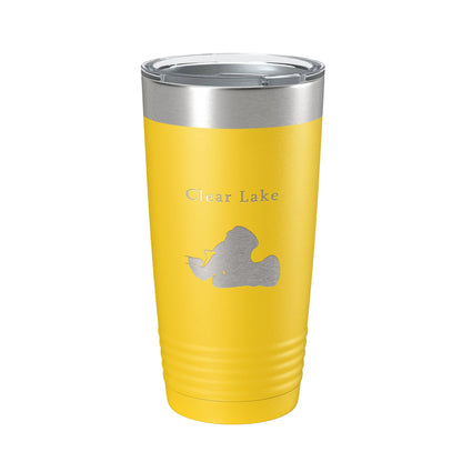 Clear Lake Map Tumbler Travel Mug Insulated Laser Engraved Coffee Cup Indiana 20 oz-19