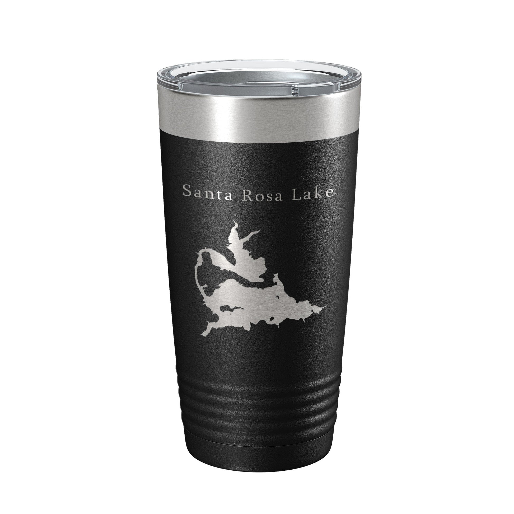 Santa Rosa Lake Map Tumbler Travel Mug Insulated Laser Engraved Coffee Cup New Mexico 20 oz-0