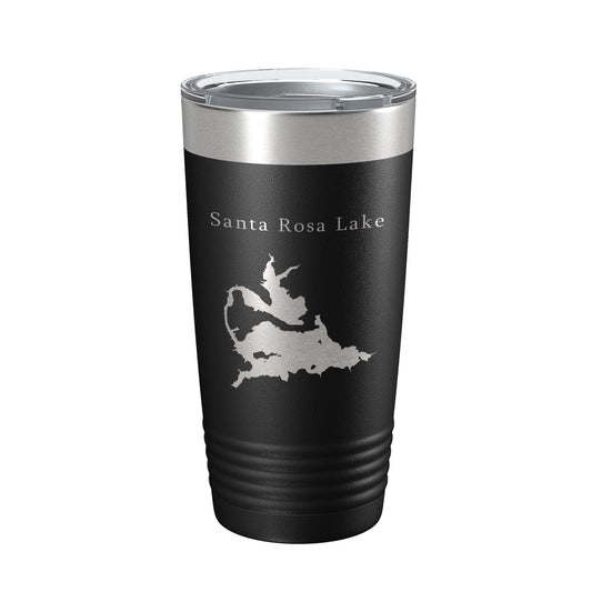 Santa Rosa Lake Map Tumbler Travel Mug Insulated Laser Engraved Coffee Cup New Mexico 20 oz-0