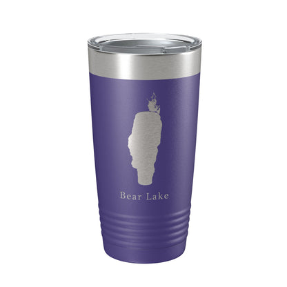 Bear & Mud Lakes Map Tumbler Travel Mug Insulated Laser Engraved Coffee Cup Idaho 20 oz-15