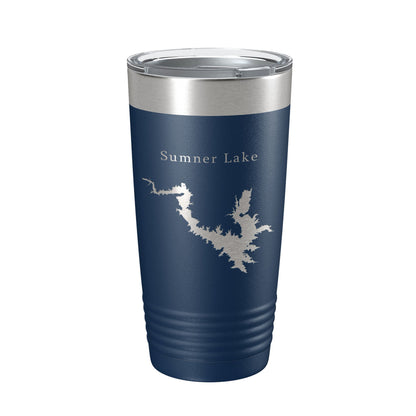 Sumner Lake Map Tumbler Travel Mug Insulated Laser Engraved Coffee Cup New Mexico 20 oz-8