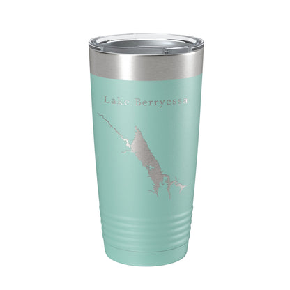 Lake Berryessa Map Tumbler Travel Mug Insulated Laser Engraved Coffee Cup California 20 oz-12