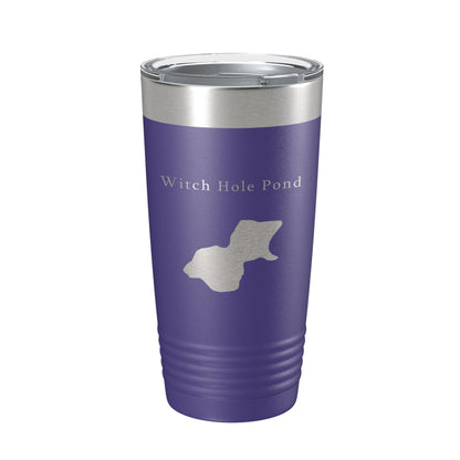 Witch Hole Pond Tumbler Lake Map Travel Mug Insulated Laser Engraved Coffee Cup Acadia Maine 20 oz-15