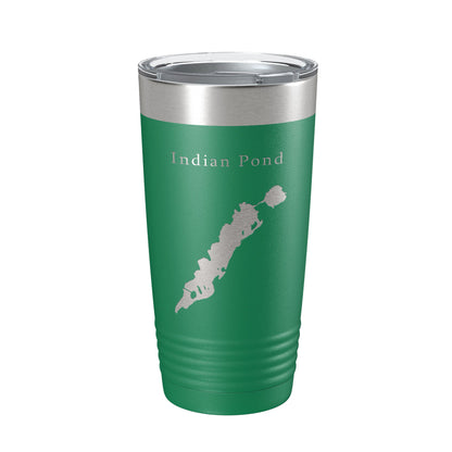 Indian Pond Tumbler Lake Map Travel Mug Insulated Laser Engraved Coffee Cup Maine 20 oz-9