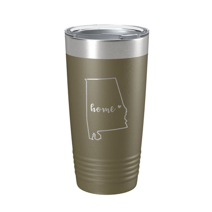 Alabama Tumbler Home State Travel Mug Insulated Laser Engraved Map Coffee Cup 20 oz-21