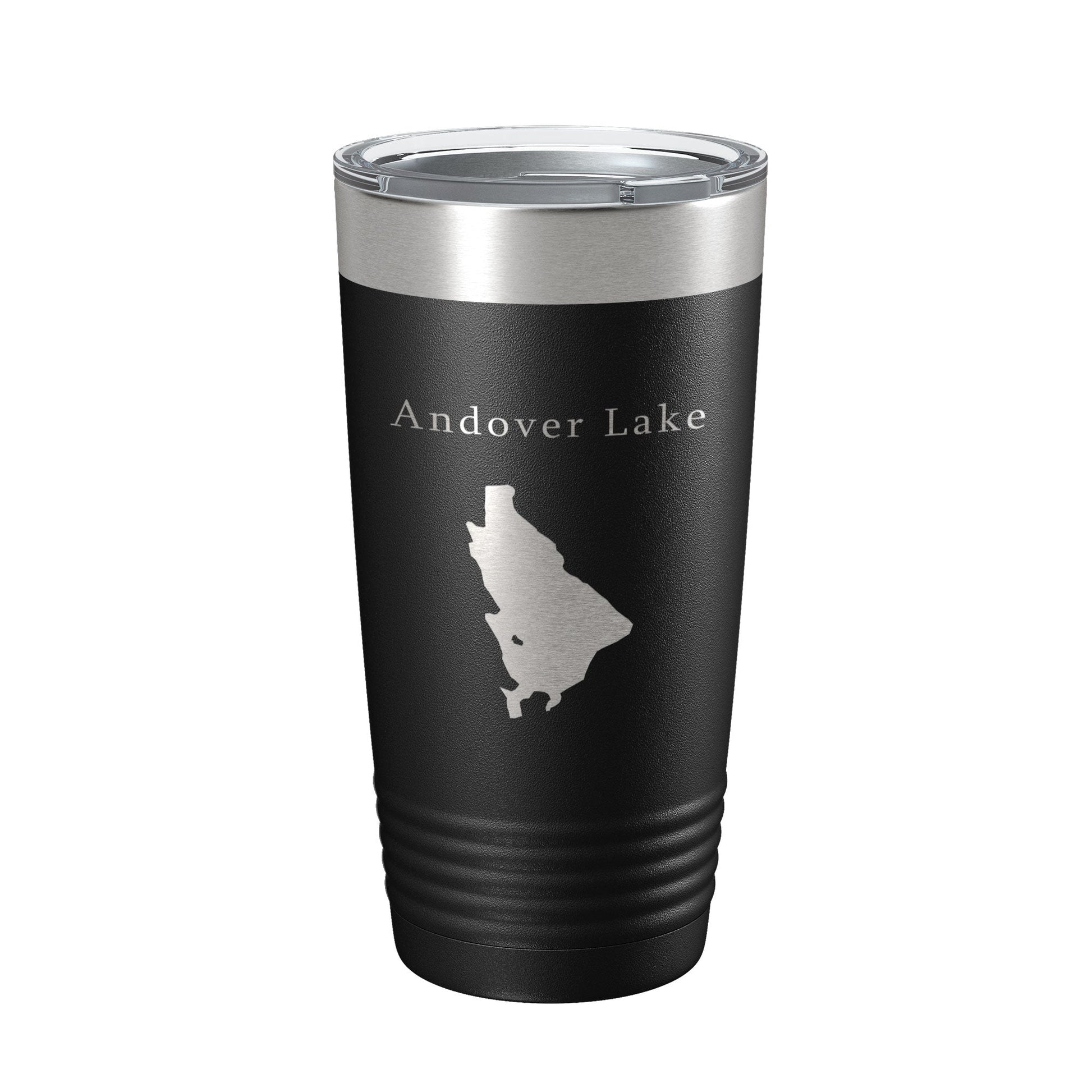 Andover Lake Map Tumbler Travel Mug Insulated Laser Engraved Coffee Cup Connecticut 20 oz-0