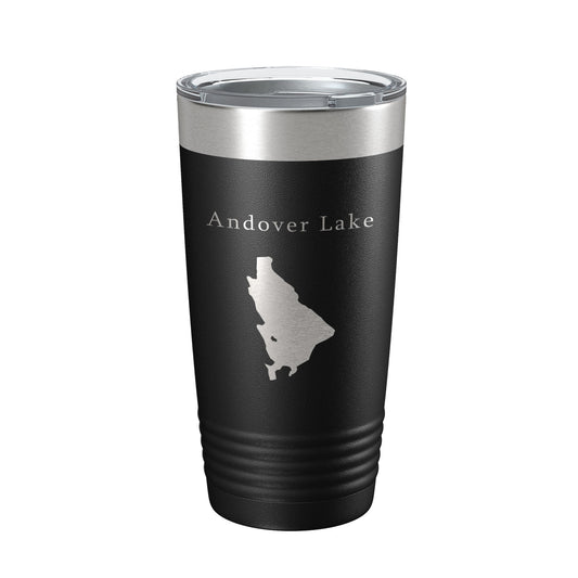 Andover Lake Map Tumbler Travel Mug Insulated Laser Engraved Coffee Cup Connecticut 20 oz-0