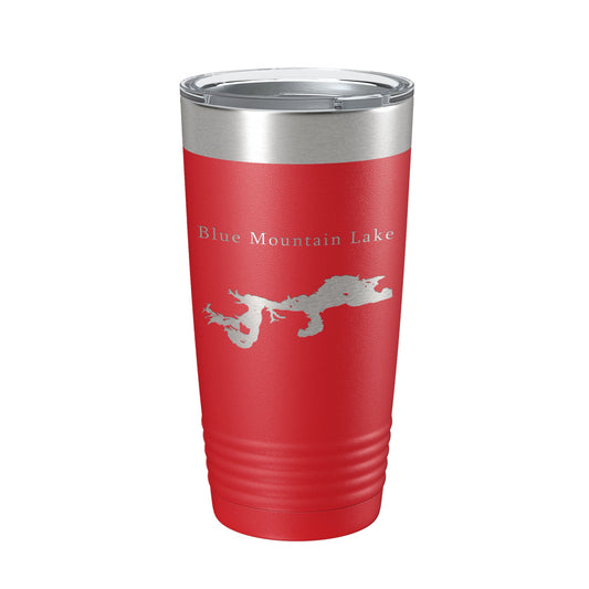 Blue Mountain Lake Map Tumbler Travel Mug Insulated Laser Engraved Coffee Cup Arkansas 20 oz-10
