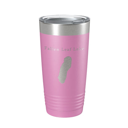 Fallen Leaf Lake Map Tumbler Travel Mug Insulated Laser Engraved Coffee Cup California 20 oz-14
