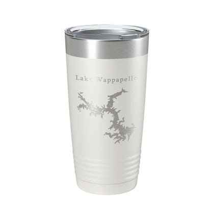 Lake Wappapello Map Tumbler Travel Mug Insulated Laser Engraved Coffee Cup Missouri 20 oz-1