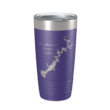 Tenkiller Ferry Lake Map Tumbler Travel Mug Insulated Laser Engraved Coffee Cup Oklahoma 20 oz-15