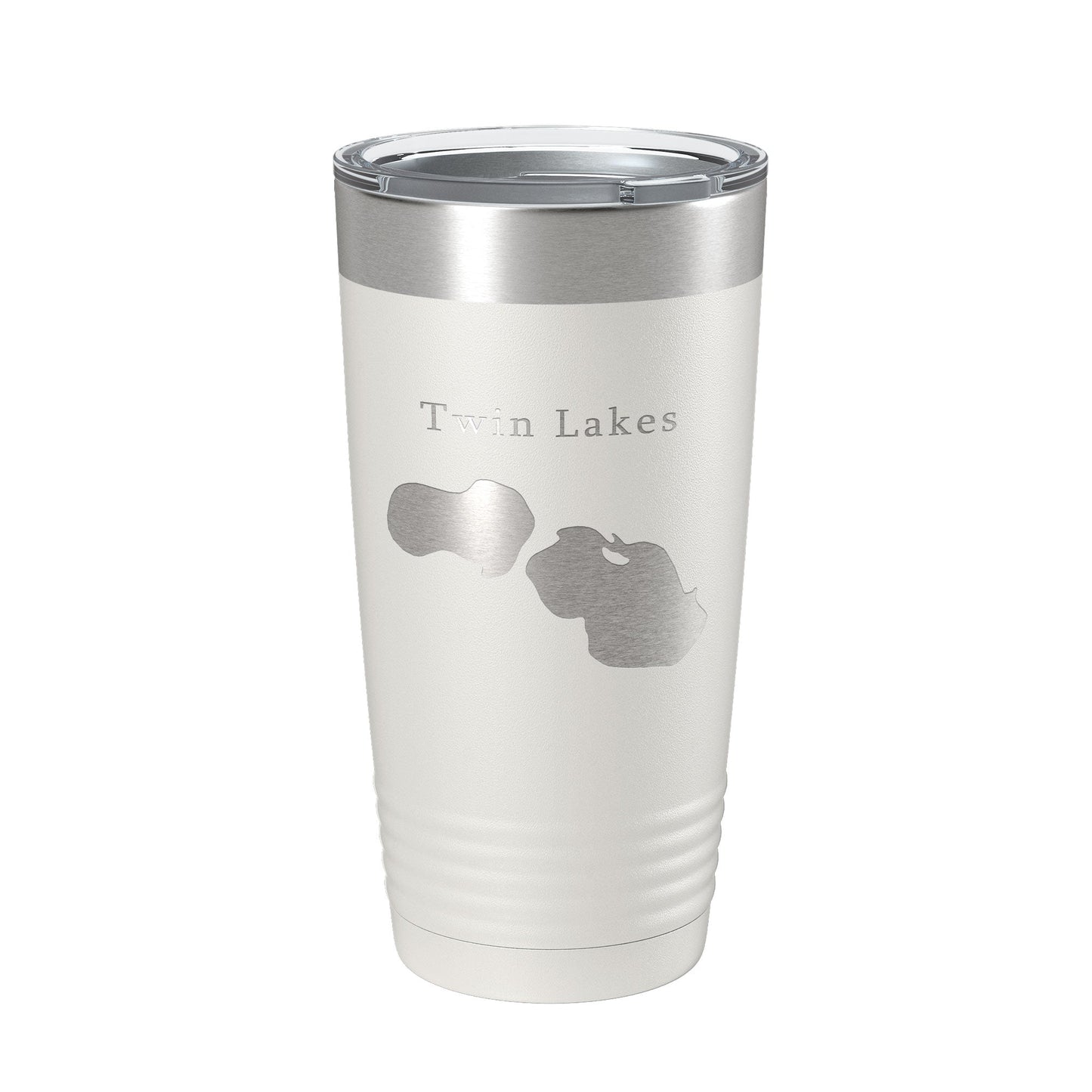 Twin Lakes Map Tumbler Travel Mug Insulated Laser Engraved Coffee Cup Muskegon County Michigan 20 oz-7