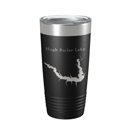 Hugh Butler Lake Map Tumbler Travel Mug Insulated Laser Engraved Coffee Cup Red Willow Reservoir Nebraska 20 oz-5