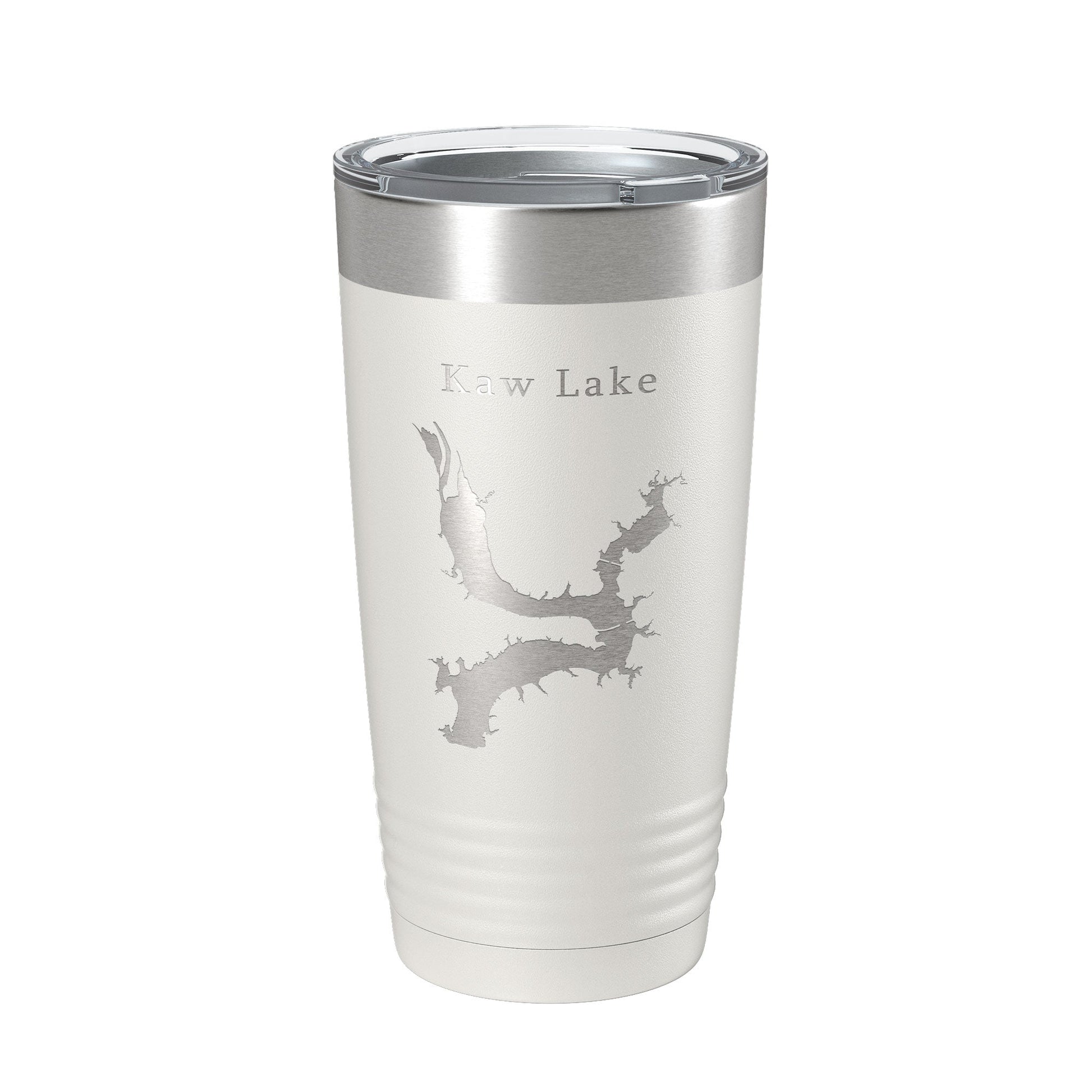 Kaw Lake Map Tumbler Travel Mug Insulated Laser Engraved Coffee Cup Oklahoma 20 oz-1