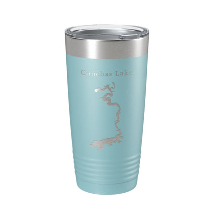Conchas Lake Map Tumbler Travel Mug Insulated Laser Engraved Coffee Cup New Mexico 20 oz-13
