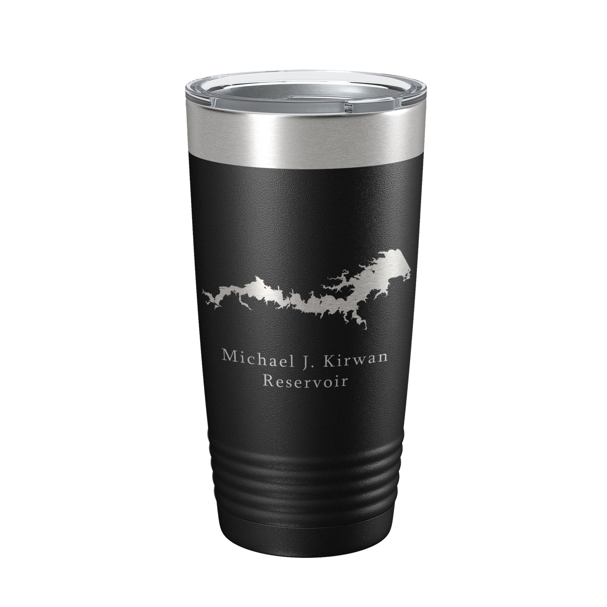 Michael J. Kirwan Reservoir Tumbler Lake Map Travel Mug Insulated Laser Engraved Coffee Cup Ohio 20 oz-0