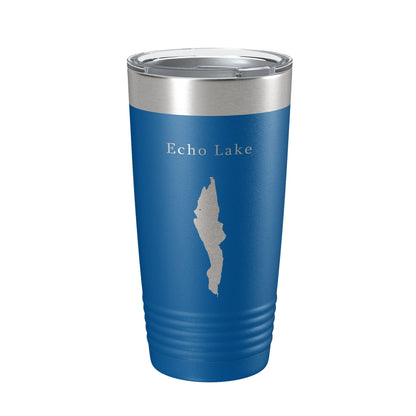 Echo Lake Map Tumbler Travel Mug Insulated Laser Engraved Coffee Cup Acadia Maine 20 oz-6