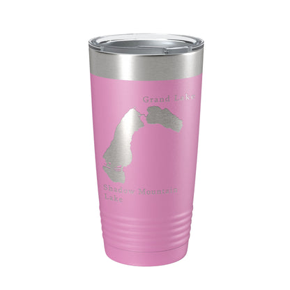 Shadow Mountain & Grand Lakes Map Tumbler Travel Mug Insulated Laser Engraved Coffee Cup Colorado 20 oz-14