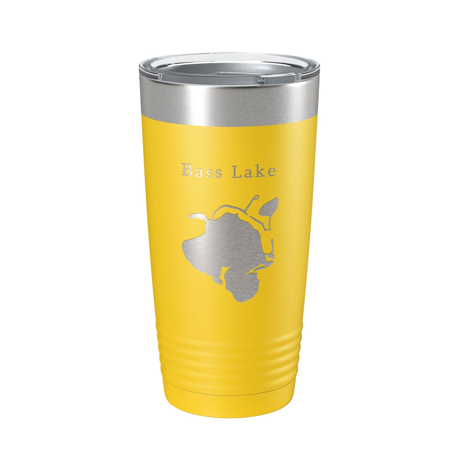 Bass Lake Map Tumbler Travel Mug Insulated Laser Engraved Coffee Cup Hamburg Township Huron River Chain of Lakes Michigan 20 oz-4