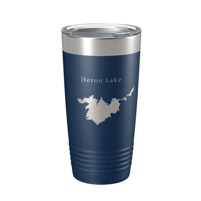 Heron Lake Map Tumbler Travel Mug Insulated Laser Engraved Coffee Cup New Mexico 20 oz-8