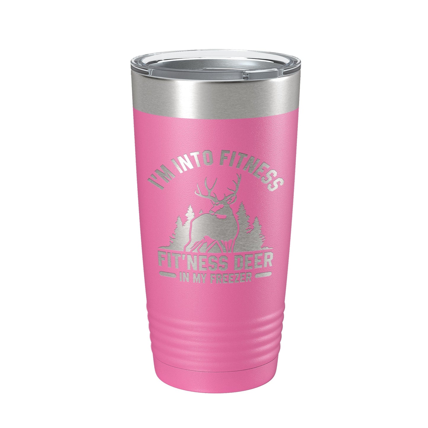 Deer Hunter Funny Tumbler Travel Mug I'm Into Fitness Fitting This Deer In My Freezer Insulated Laser Engraved Hunting Gift Coffee Cup 20 oz-11