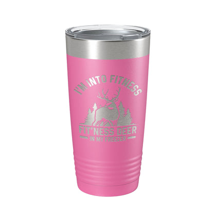 Deer Hunter Funny Tumbler Travel Mug I'm Into Fitness Fitting This Deer In My Freezer Insulated Laser Engraved Hunting Gift Coffee Cup 20 oz-11