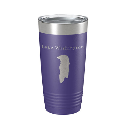 Lake Washington Map Tumbler Travel Mug Insulated Laser Engraved Coffee Cup Florida 20 oz-15