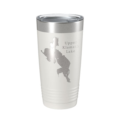Upper Klamath Lake Map Tumbler Travel Mug Insulated Laser Engraved Coffee Cup Oregon 20 oz-7