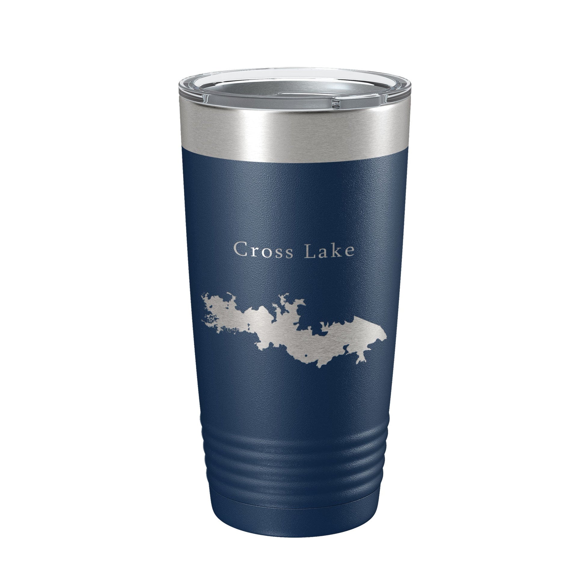 Cross Lake Map Tumbler Travel Mug Insulated Laser Engraved Coffee Cup Shreveport Louisiana 20 oz-2