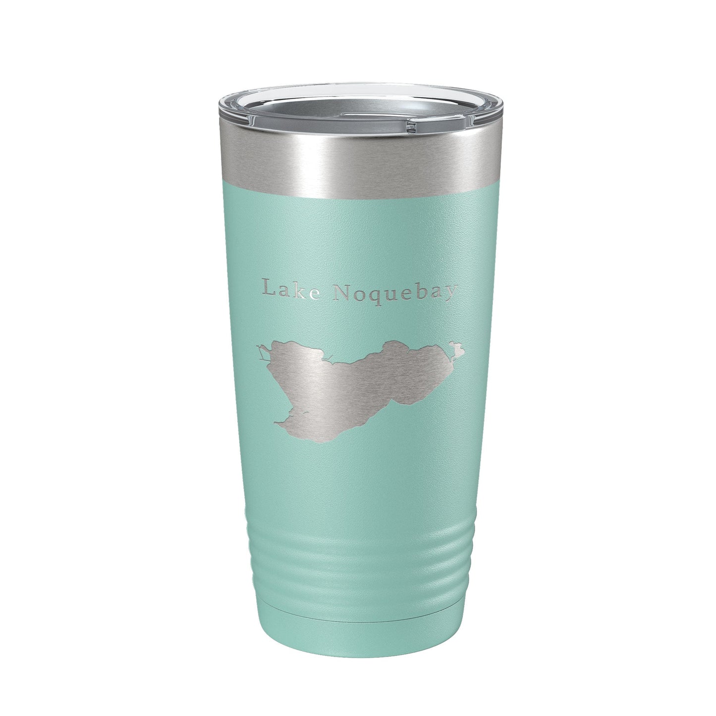 Lake Noquebay Map Tumbler Travel Mug Insulated Laser Engraved Coffee Cup Wisconsin 20 oz-12