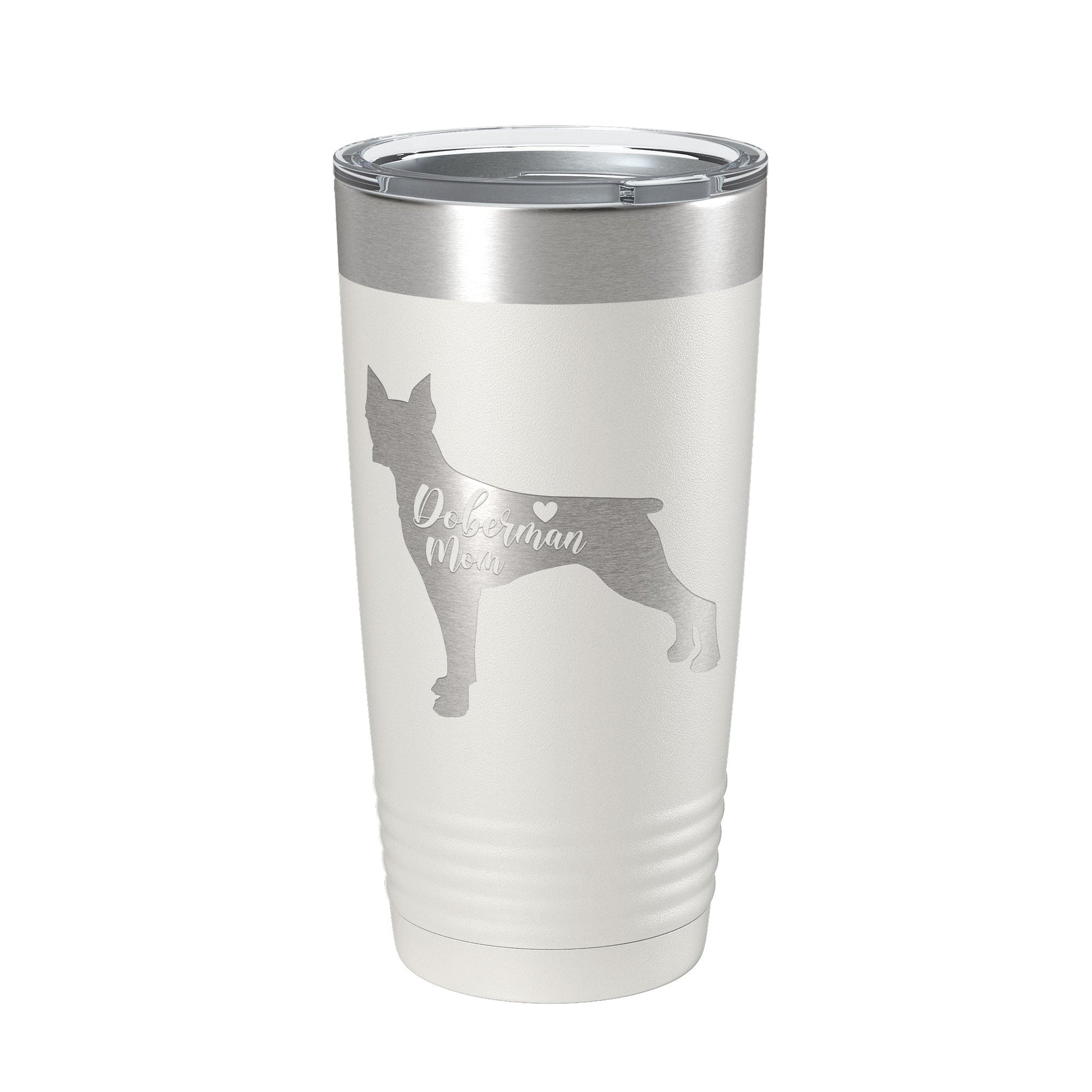 Doberman Mom Tumbler Dog Travel Mug Gift Insulated Laser Engraved Coffee Cup Dobe Dobie 20 oz-1