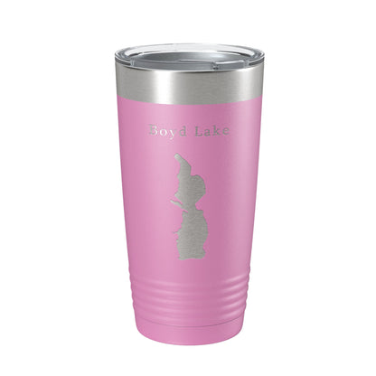 Boyd Lake Map Tumbler Travel Mug Insulated Laser Engraved Coffee Cup Colorado 20 oz-14