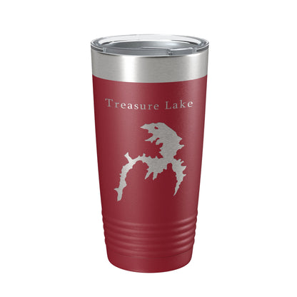 Treasure Lake Map Tumbler Travel Mug Insulated Laser Engraved Coffee Cup Georgia 20 oz-18
