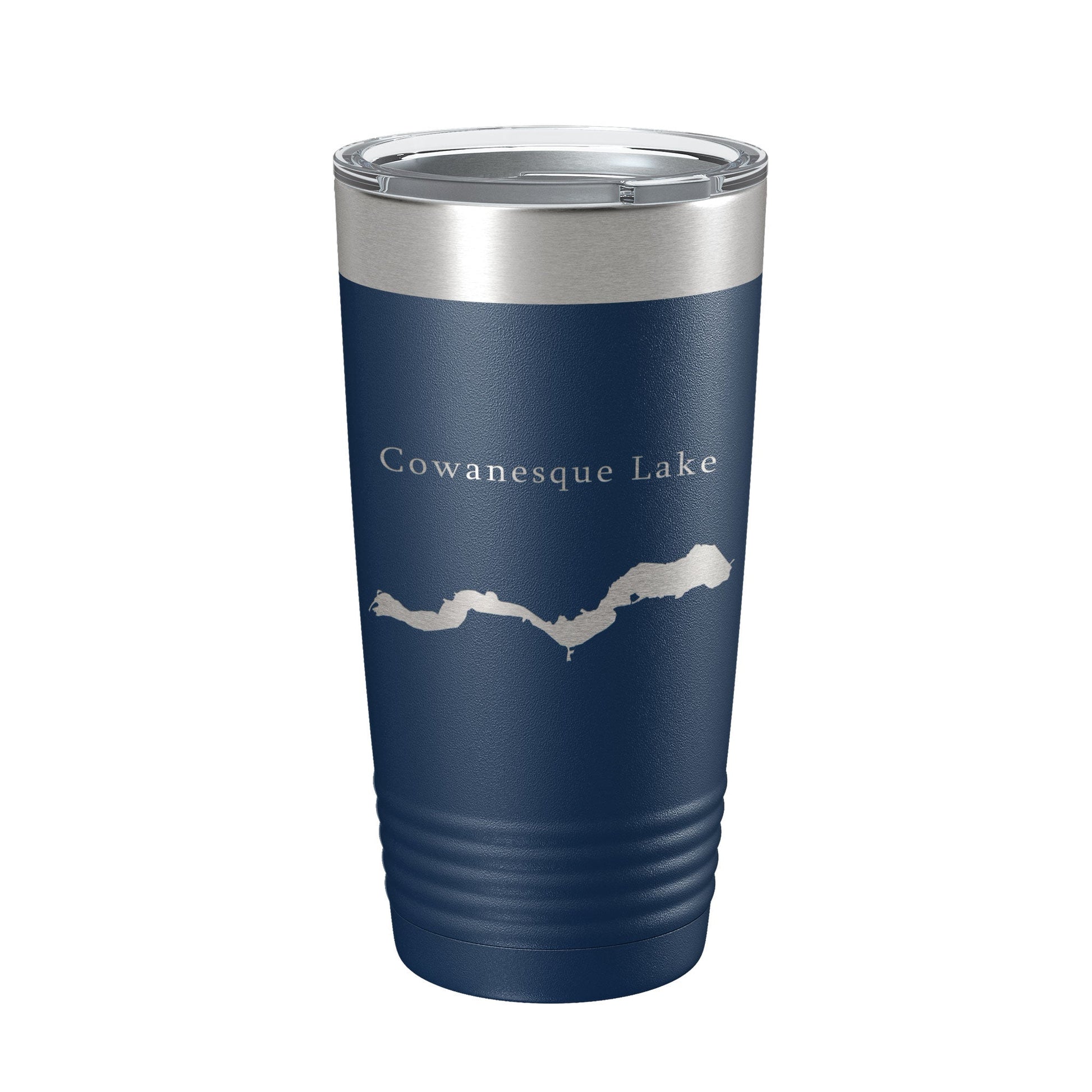 Cowanesque Lake Map Tumbler Travel Mug Insulated Laser Engraved Coffee Cup Pennsylvania 20 oz-2